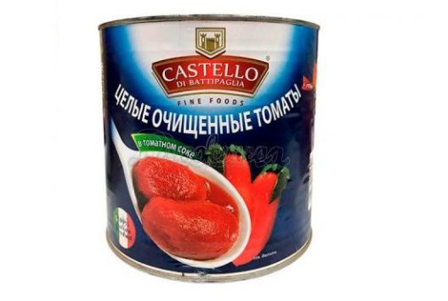 Томаты очищенные в собственном соку CASTELO (Италия)