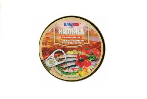 Килька по-мексикански в том.соусе с овощами
