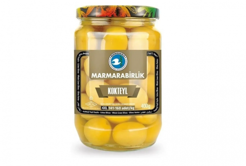MARMARABIRLIK Оливки зеленые в рассоле KOKTEYL 710 гр